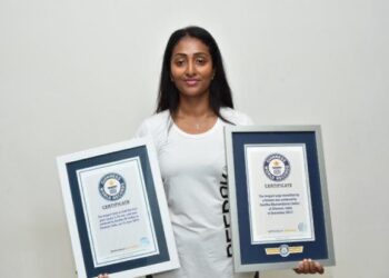 Kavitha Bharanidaran has made the Guinness World record for performing yoga continuously for 7 days